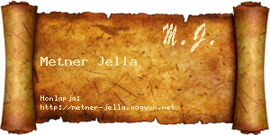 Metner Jella névjegykártya